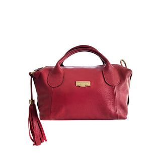 Red Leather Women Handbag
