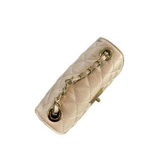 Beige Leder-Damenhandtasche