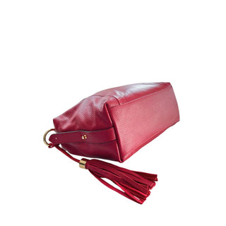 Rote Leder-Damenhandtasche