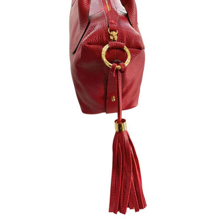 Rote Leder-Damenhandtasche