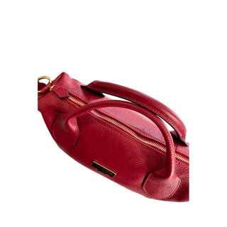 Rote Leder-Damenhandtasche