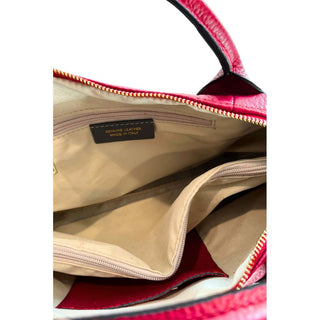 Rote Leder-Damenhandtasche
