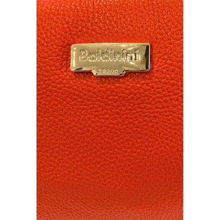 Orange Leather Women Handbag