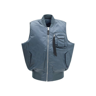 Chaqueta sin mangas de nailon azul