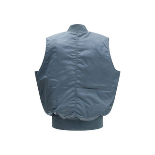 Chaqueta sin mangas de nailon azul