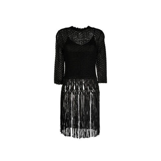 Vestido casual de viscosa negro