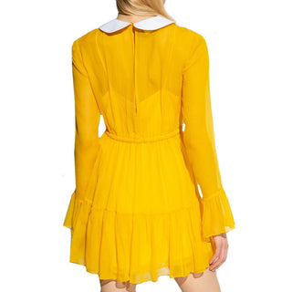 Bicolor Acetate Casual Dress