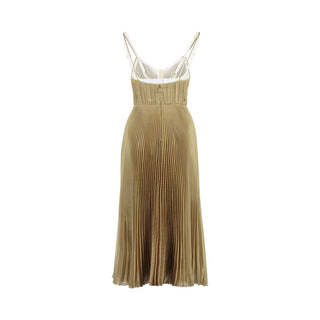 Vestido de cóctel de poliéster dorado