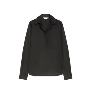 Camisa de vestir de algodón negra
