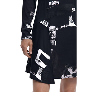 Black Viscose Short Dress