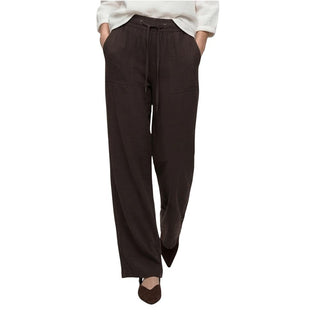 Brown Viscose Casual Pants