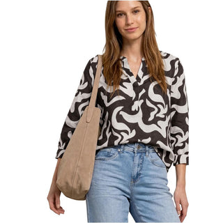 Brown Linen Blouse