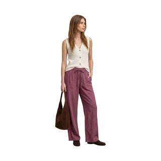 Pink Viscose Casual Pants
