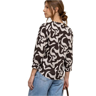 Braune Leinenbluse