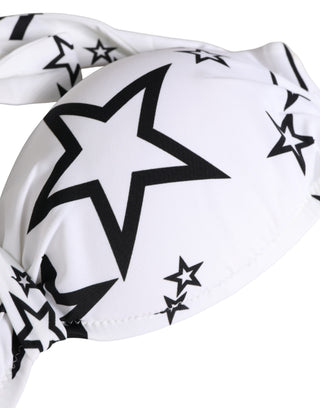 Weißer Millennial-Star gepolsterter Bandeau-BH