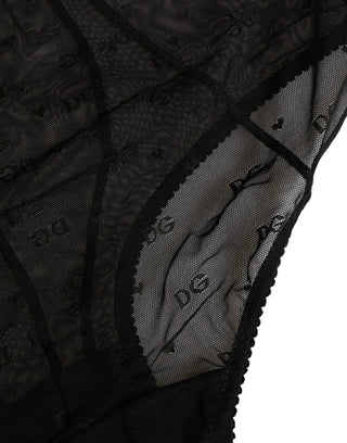 Black Nylon Stretch Slip Girdle Panty Underwear