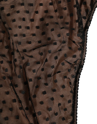 Black Beige Polka Dot Butterfly Brief Underwear