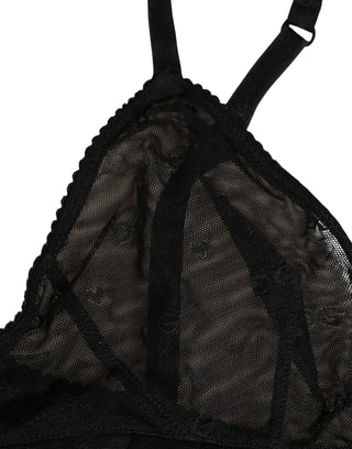 Black Nylon Stretch Soft Cup Brassiere Underwear