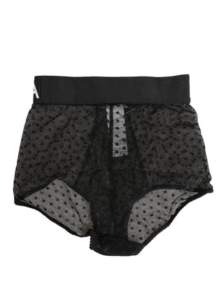 Schwarze Logo Miederhose mit hoher Taille