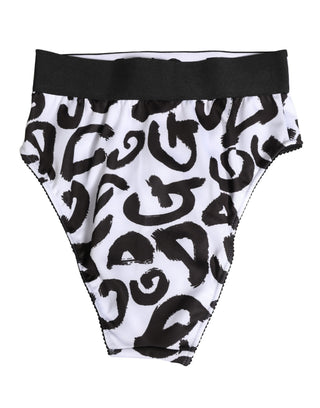 Black White Graphic Logo High Brief Underwear