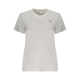 Camiseta blanca de algodón para mujer