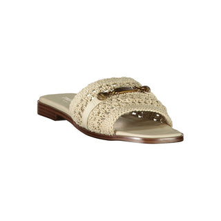 Beige Leather Women's Sandal