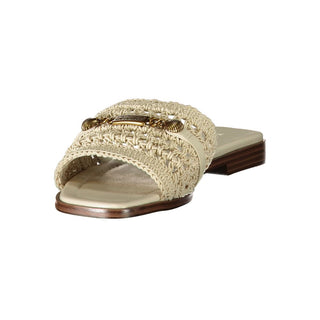 Beige Leather Women's Sandal