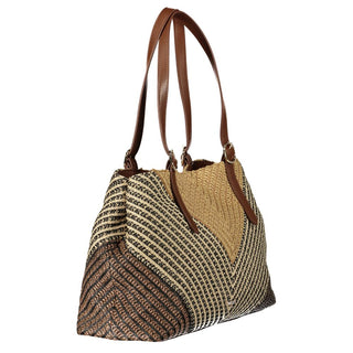 Brown Polyester Women's Bag