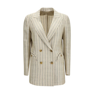Beige Linen Blazer