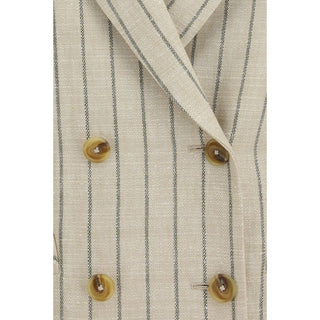 Beige Linen Blazer