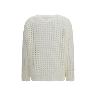 Weißes Leinen-Sweatshirt