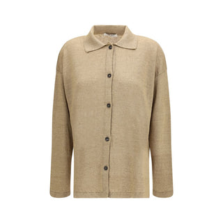 Beige Linen Cardigan