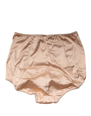 Beige Miederhose aus Seidenmischung mit hoher Taille