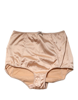 Beige Miederhose aus Seidenmischung mit hoher Taille