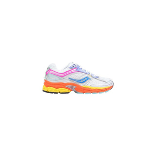 White Synthetic Athletic Sneakers
