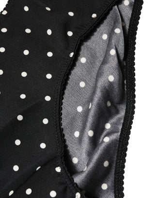 Schwarze Polka Dots Taillenslip Unterwäsche