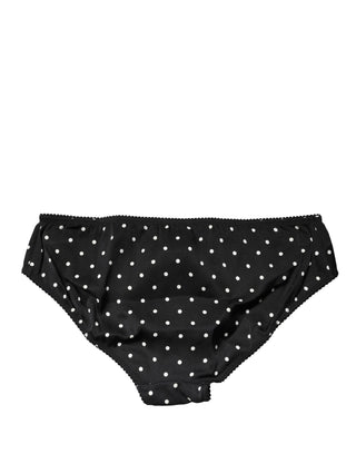 Schwarze Polka Dots Taillenslip Unterwäsche