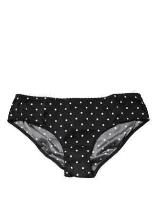 Schwarze Polka Dots Taillenslip Unterwäsche
