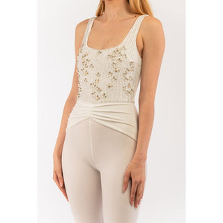 Beigefarbener Polyester-Overall