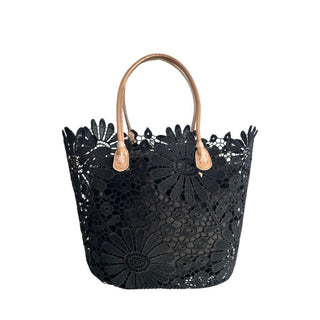 Damenhandtasche aus schwarzem PU-Leder