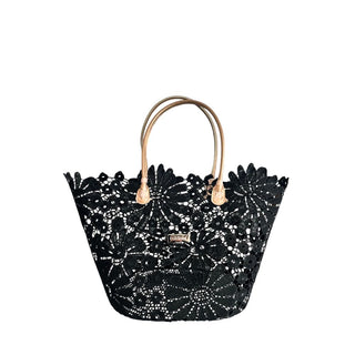 Damenhandtasche aus schwarzem PU-Leder