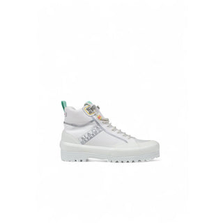 Zapatillas gruesas de tela blanca