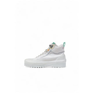 Zapatillas gruesas de tela blanca
