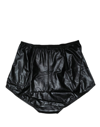 Schwarzer Miederhöschen aus Seidenmischung mit hoher Taille