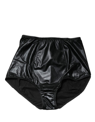 Schwarzer Miederhöschen aus Seidenmischung mit hoher Taille