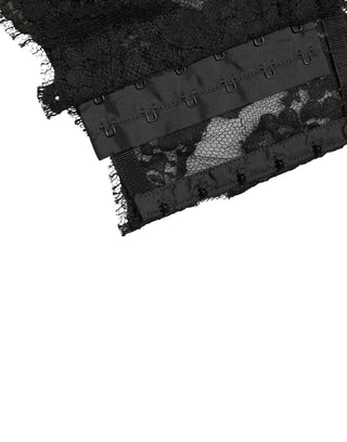 Schwarzer Spitzen Bandeau BH Schlauch Top Unterwäsche