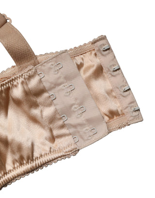 Beige Semi-Pad Underwire Balconette Bra Underwear