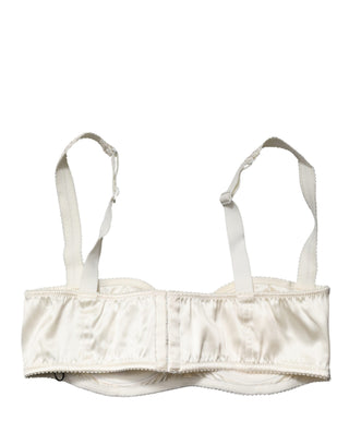 Off White Semi-Pad Underwire Balconette Bra Underwear