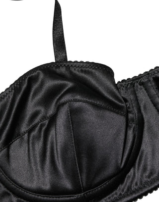 Schwarzer Semi-Padded Bügel-Balconette-BH Unterwäsche