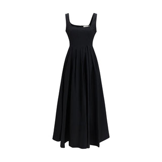Vestido casual de algodón negro